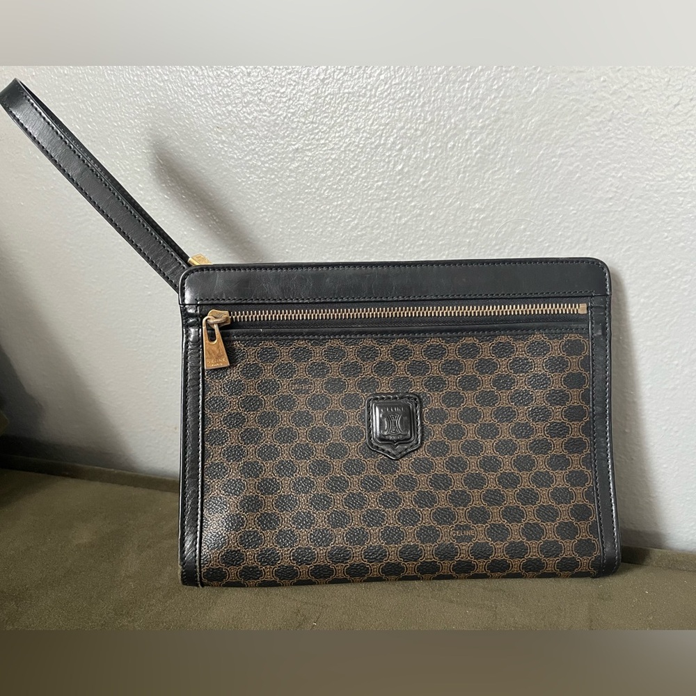 Celine Madame clutch in Black and Brown